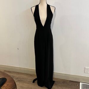 Black Plunge Neckline Jumper